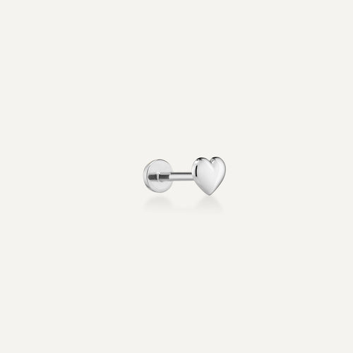 Piercing Bubble Heart Ouro Branco