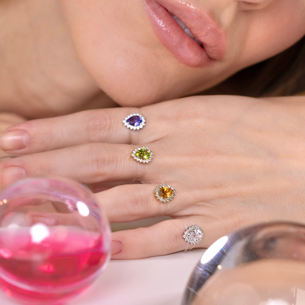 Anel Tita Incolor Ouro Branco