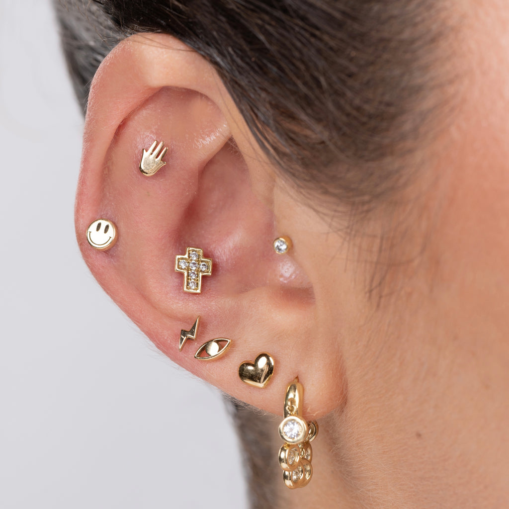 Piercing Mão De Hamsa Ouro Amarelo