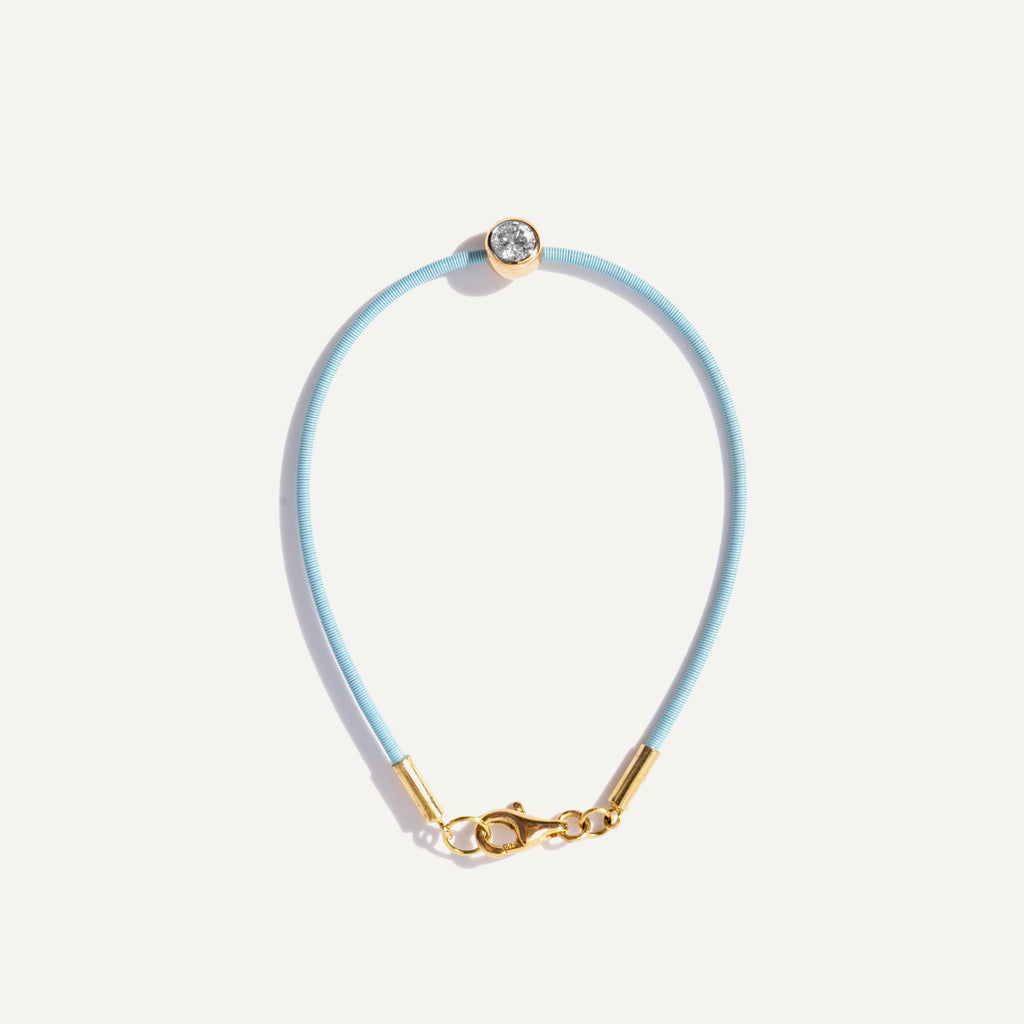 Pulseira Dora Solitário em Ouro Amarelo