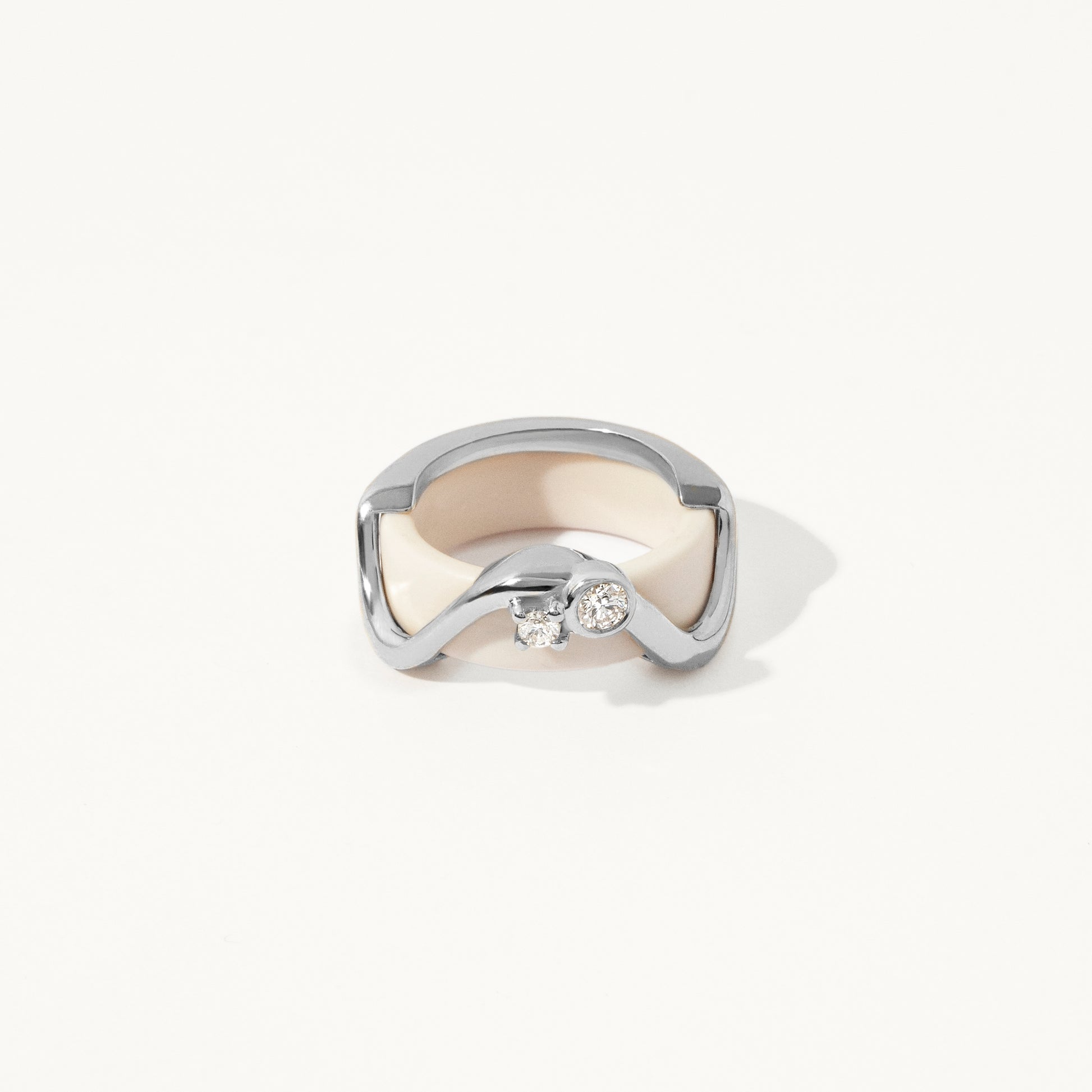 Oura Ring Jacket Wave Dots Ouro Branco