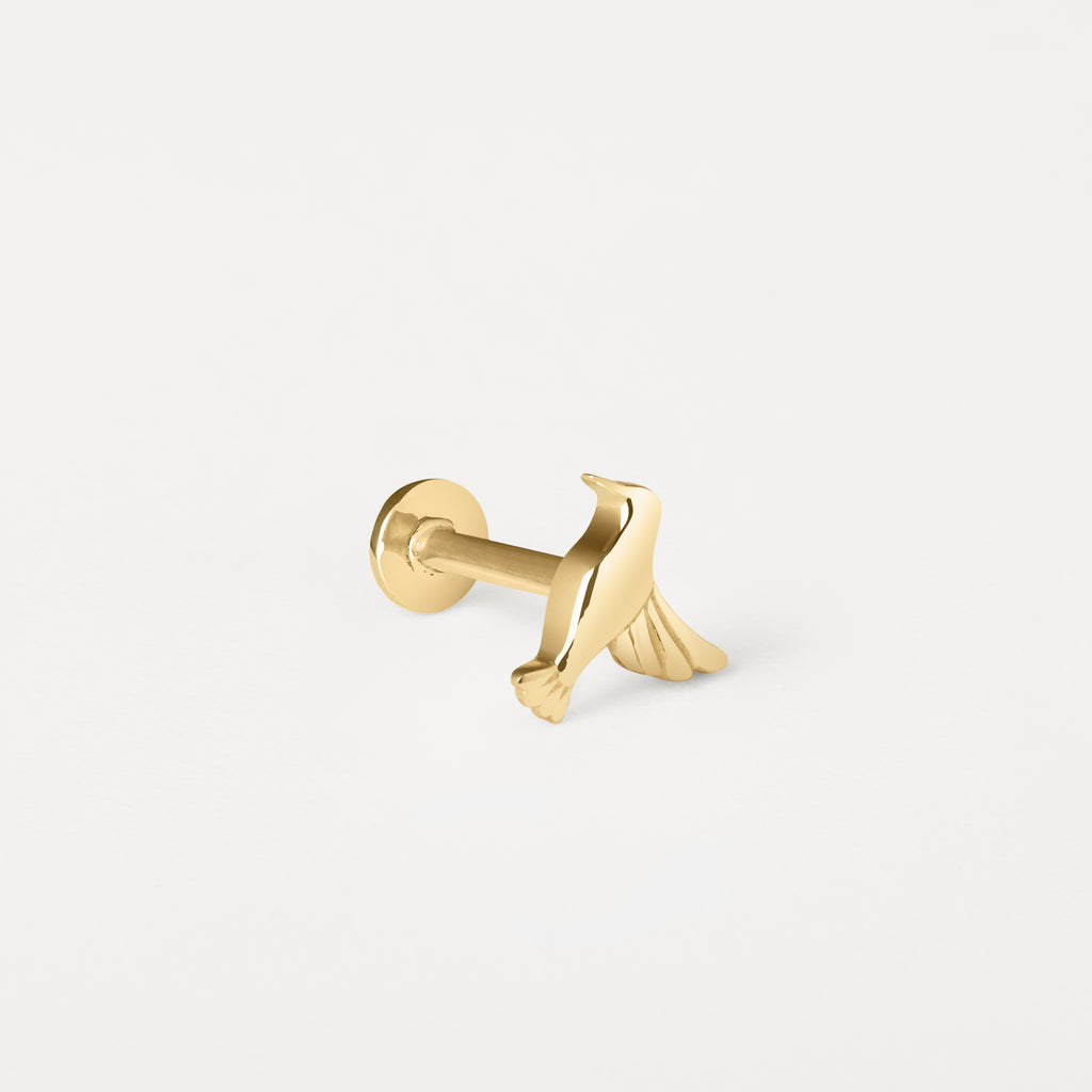 Piercing Beija Flor Ouro Amarelo