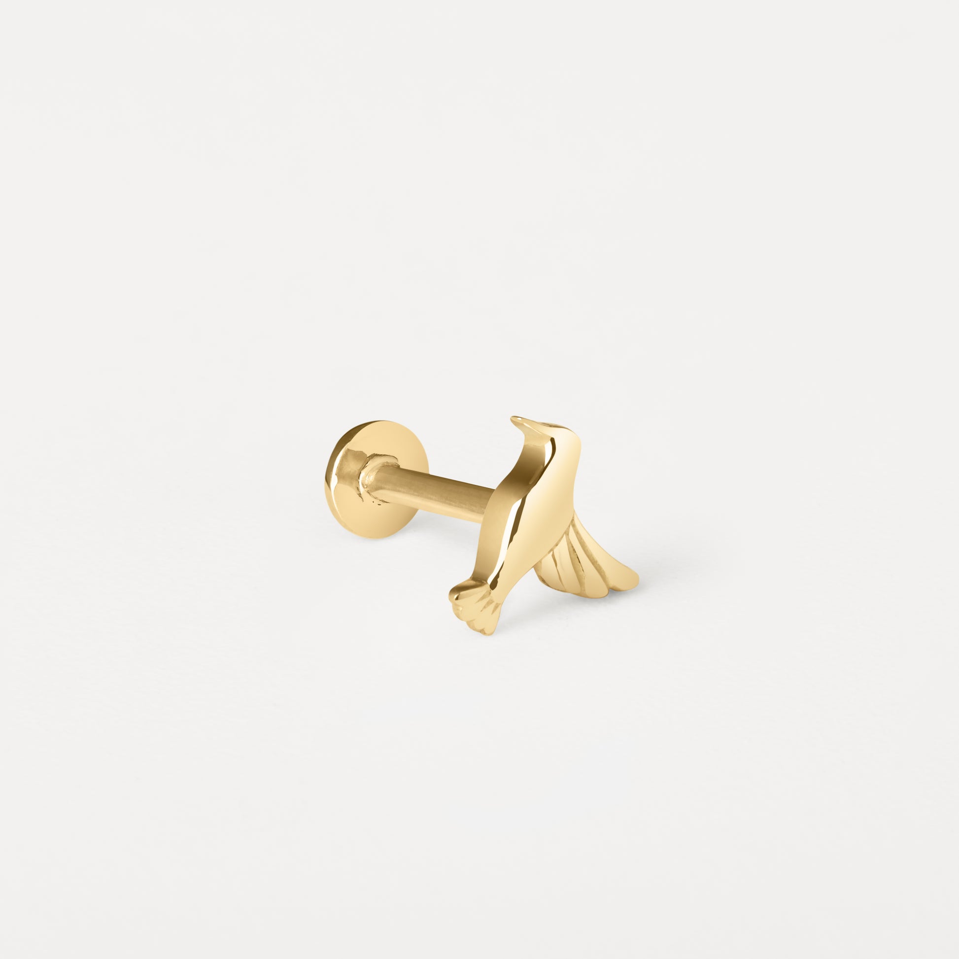 Piercing Beija Flor Ouro Amarelo