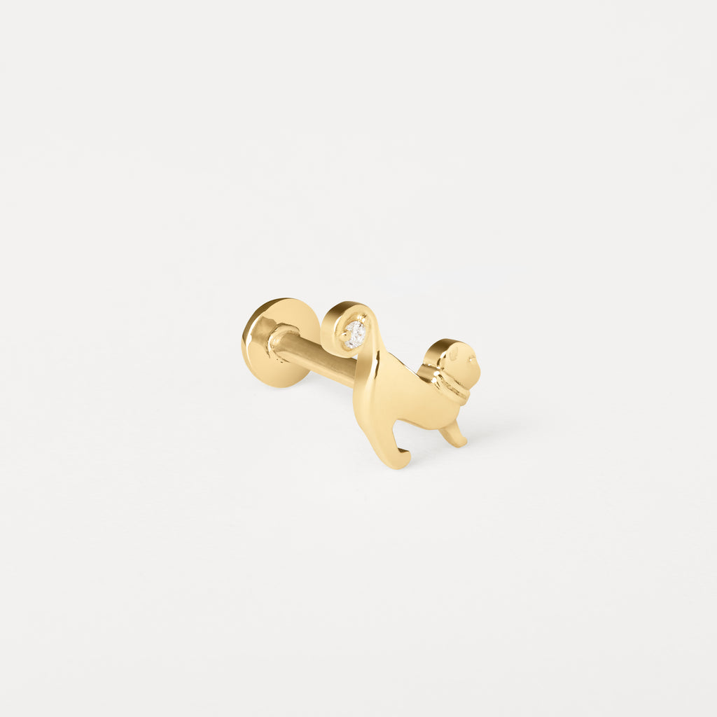 Piercing Gato Dot Ouro Amarelo