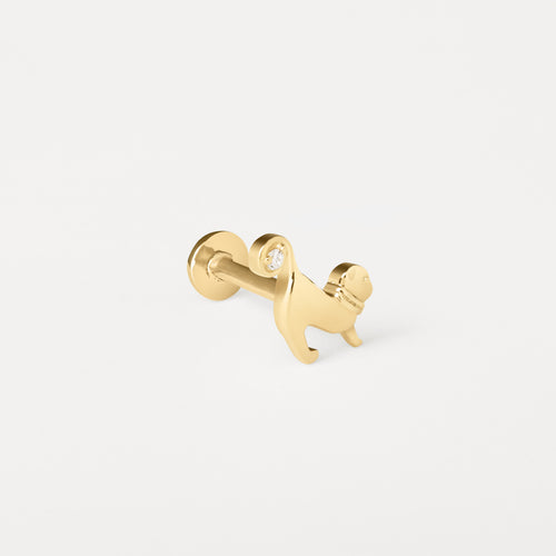 Piercing Gato Dot Ouro Amarelo