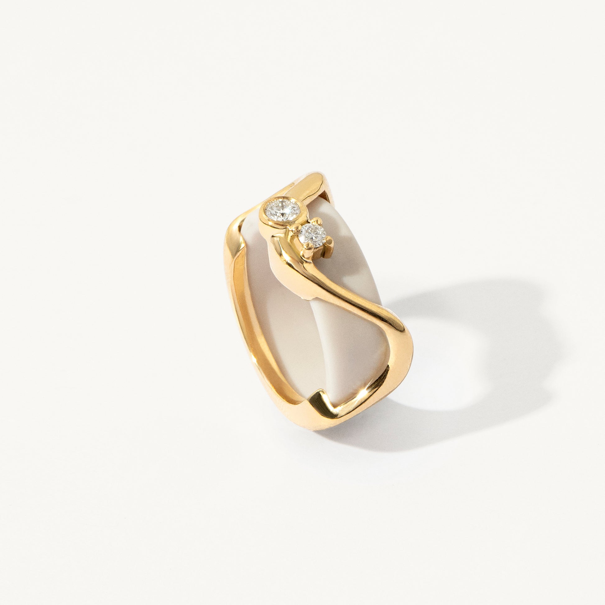 Oura Ring Jacket Wave Dots Ouro Amarelo