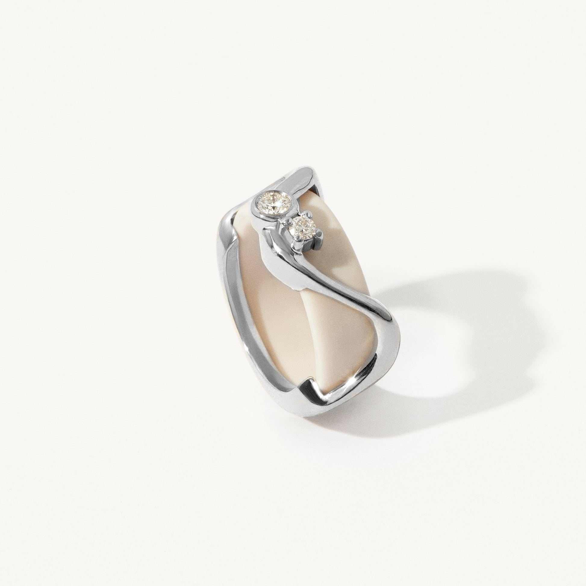 Oura Ring Jacket Wave Dots Ouro Branco
