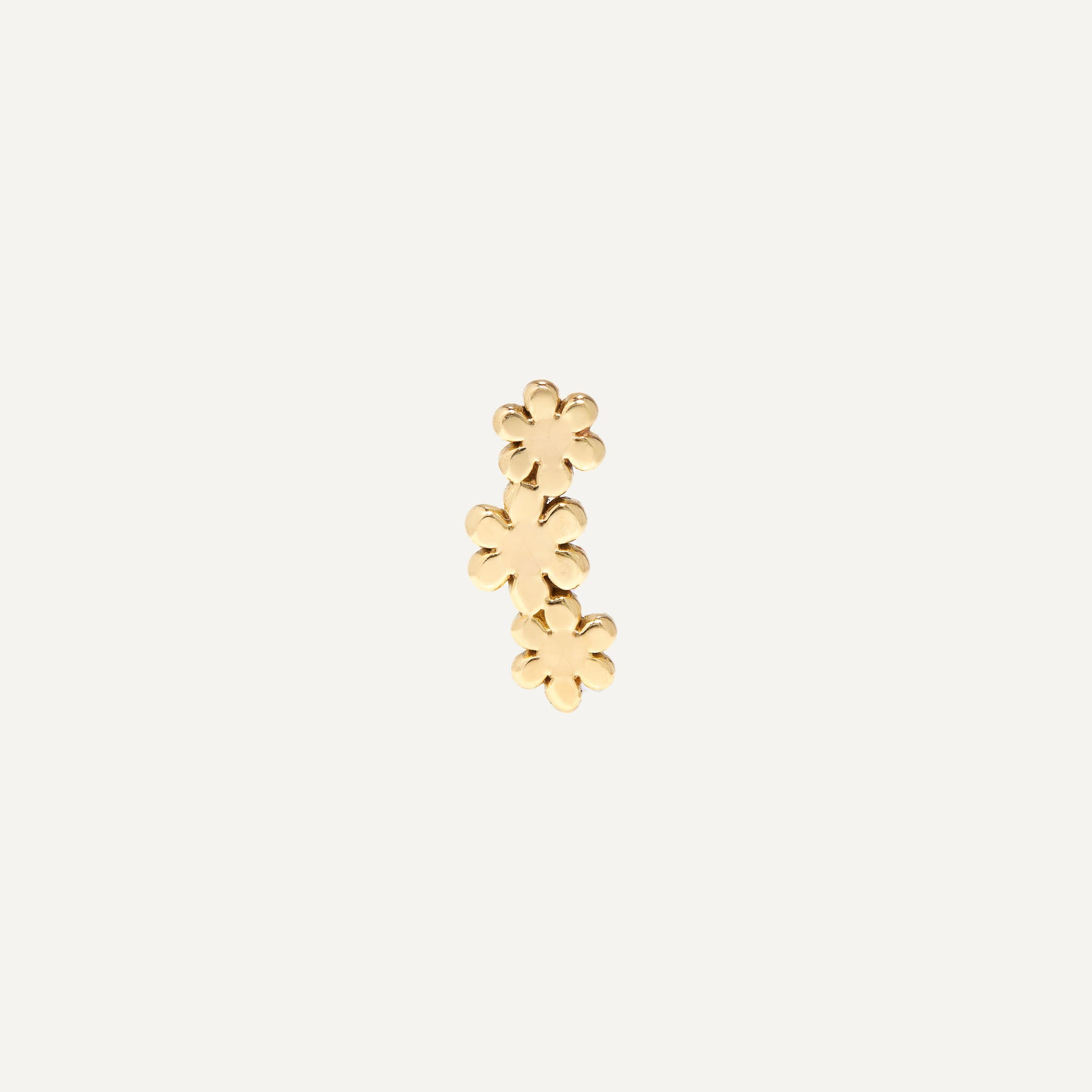 Piercing Trio Flower Ouro Amarelo