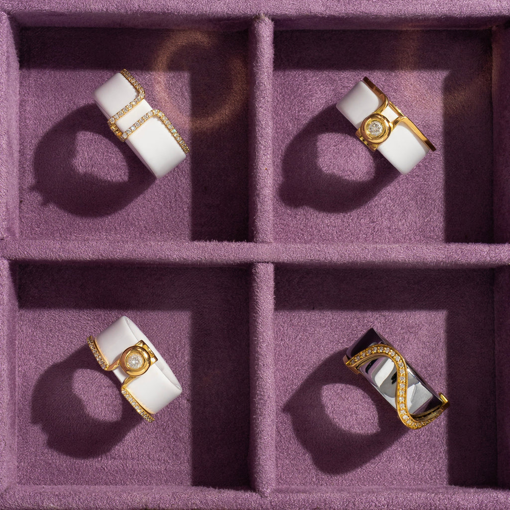 Oura Ring Jacket Pavê Ouro Amarelo