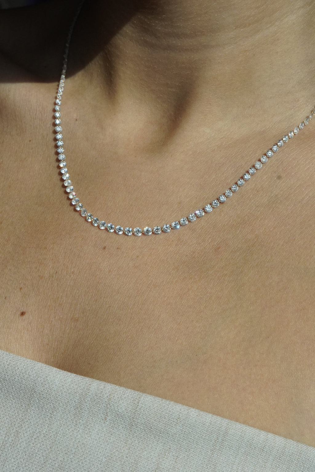 Colar Riviera Floating Diamond