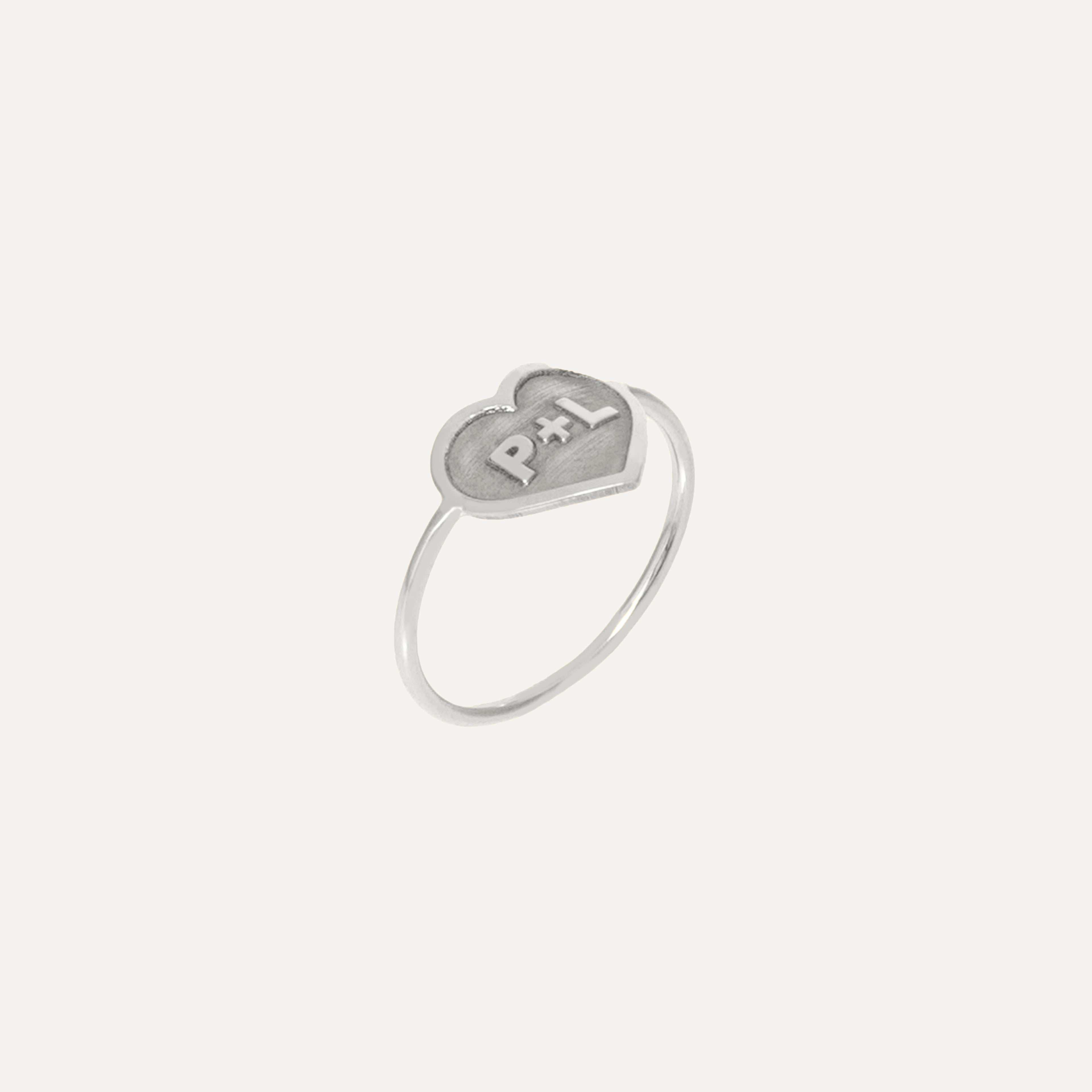 Anel Love Heart Ouro Branco