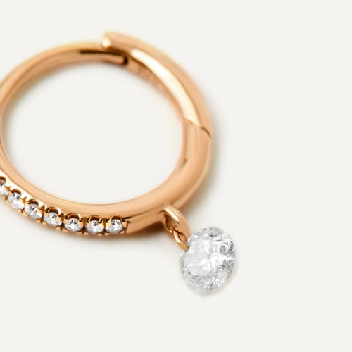 Argola Pavê Floating Diamond