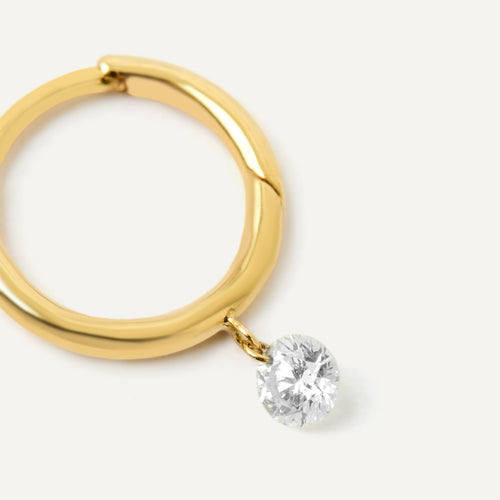 Argola Floating Diamond Ouro Amarelo