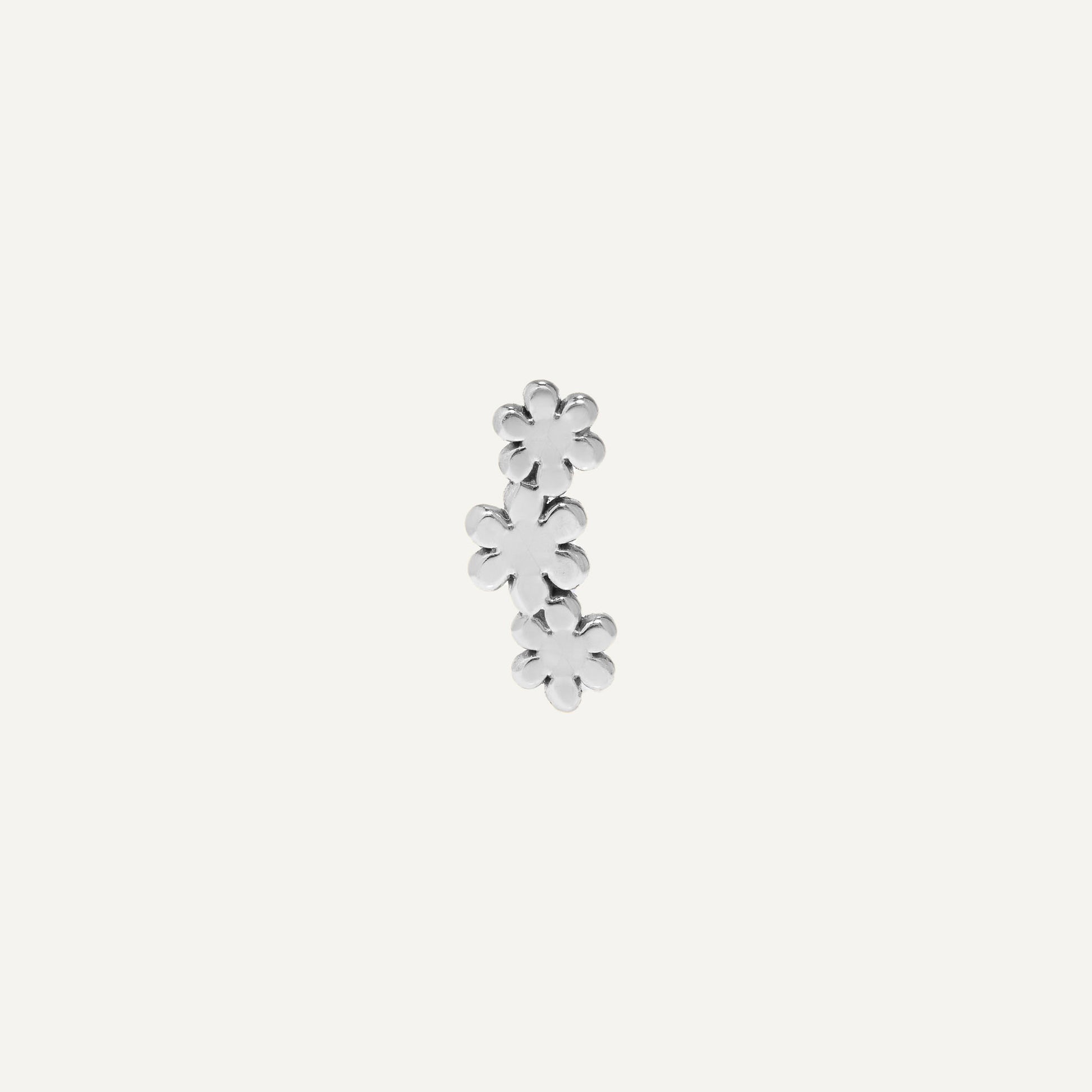 Piercing Trio Flower Ouro Branco