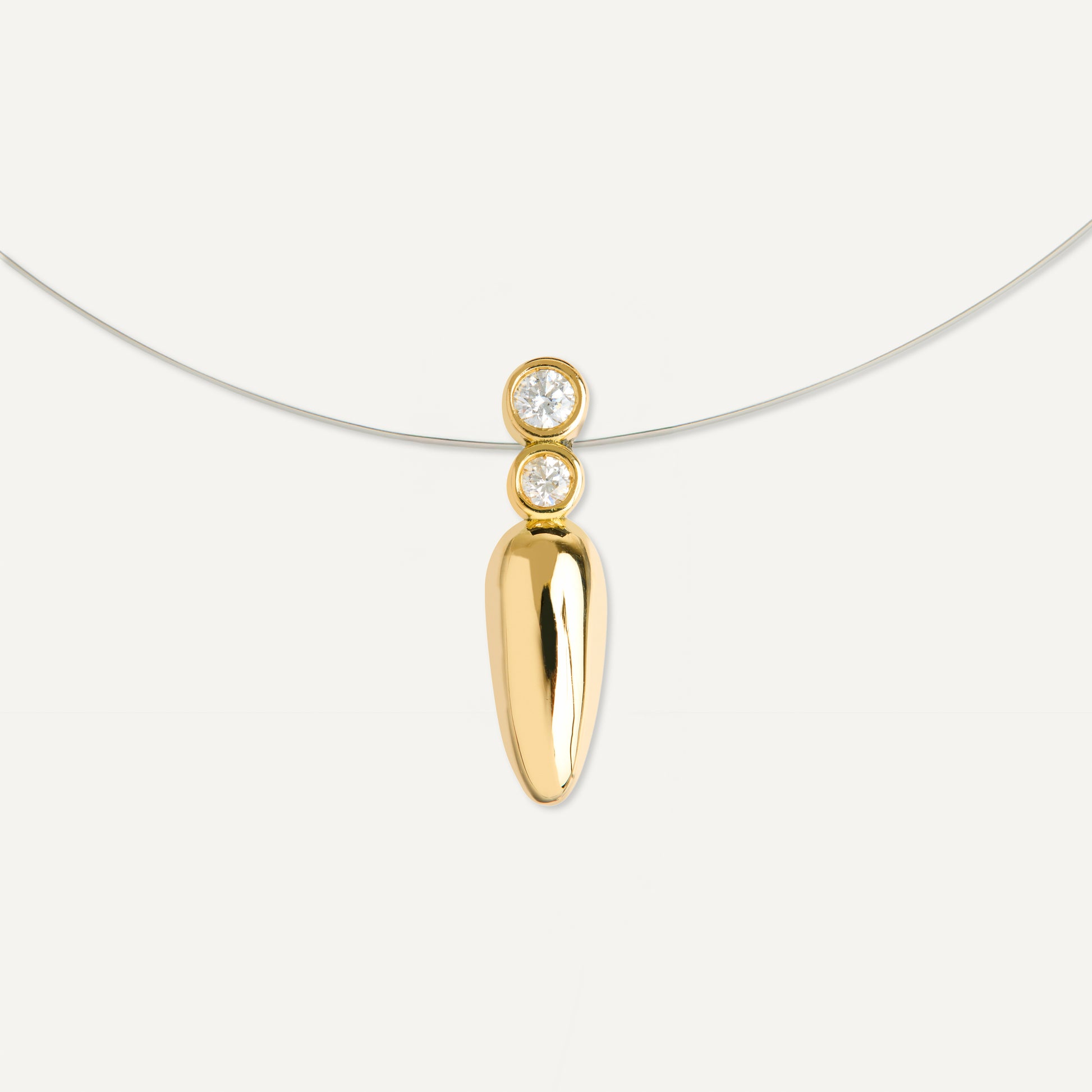 Colar Nylon Bubble Duplo Ouro Amarelo