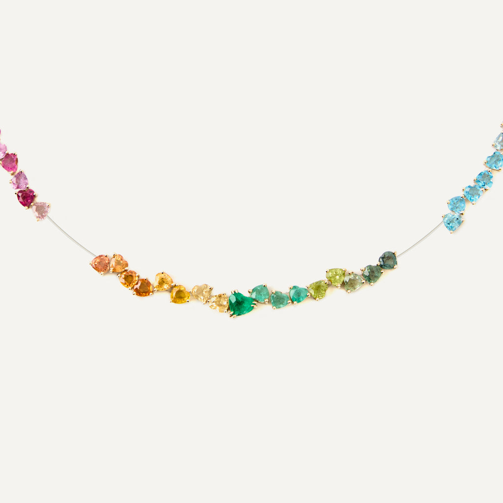 Colar Floating Hearts