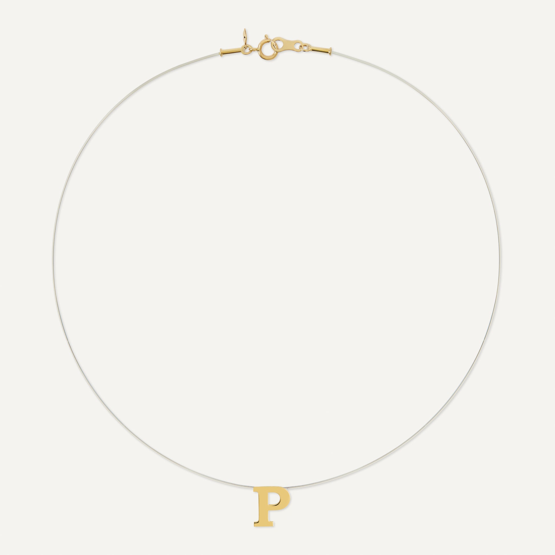 Colar Inicial Serifa Ouro Amarelo