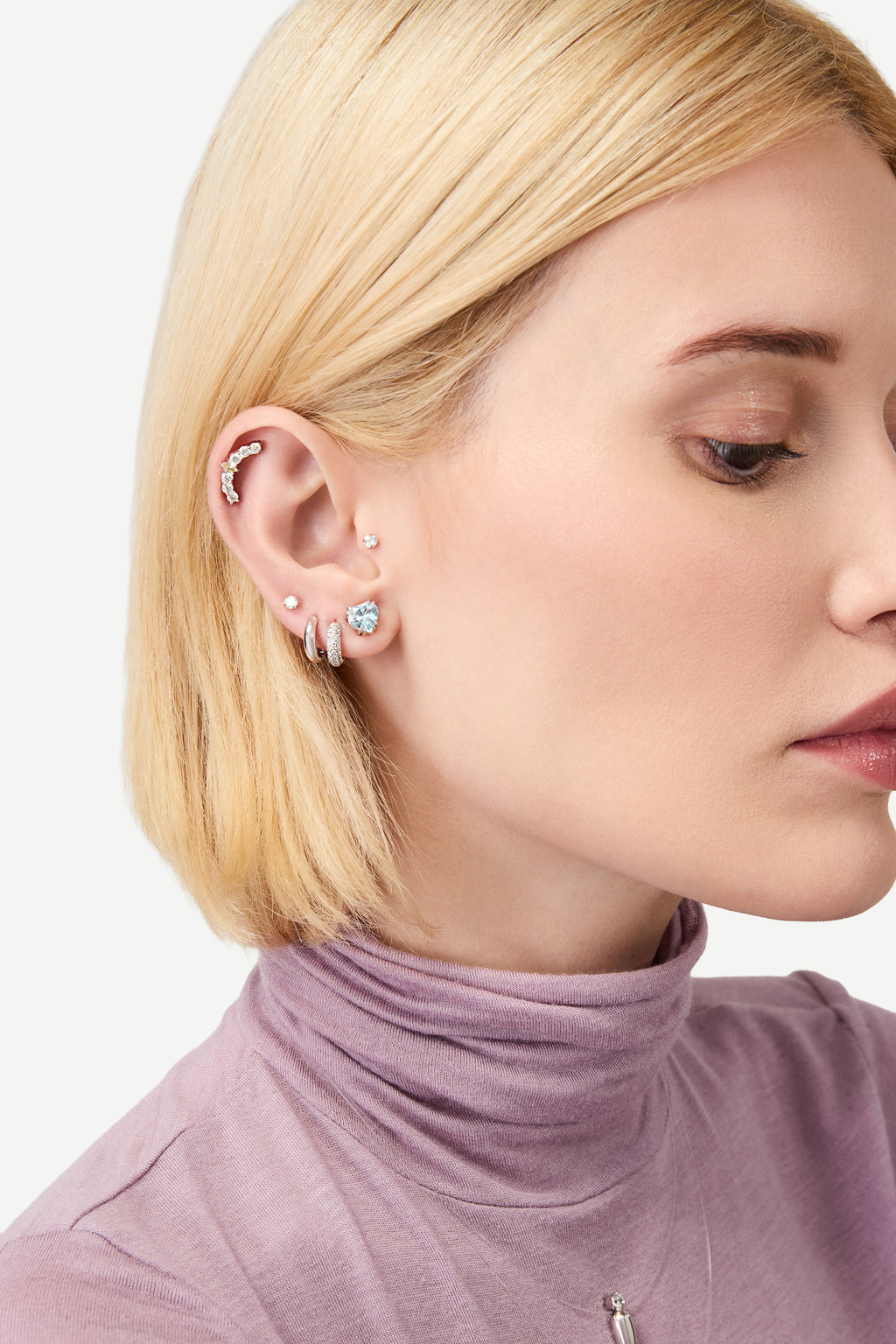 Par De Argola Balonê Pavê Ouro Branco