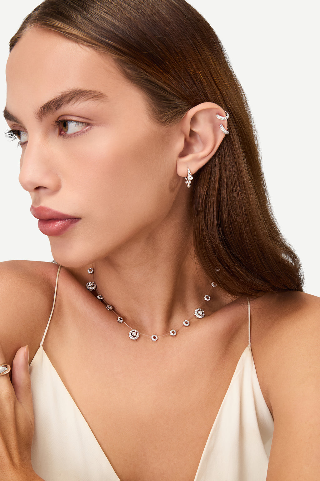 Par De Argola Balonê Pavê Ouro Branco