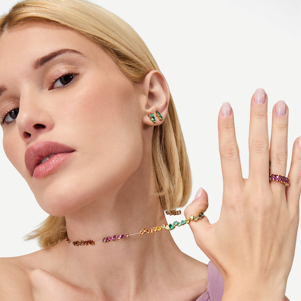 Colar Floating Hearts