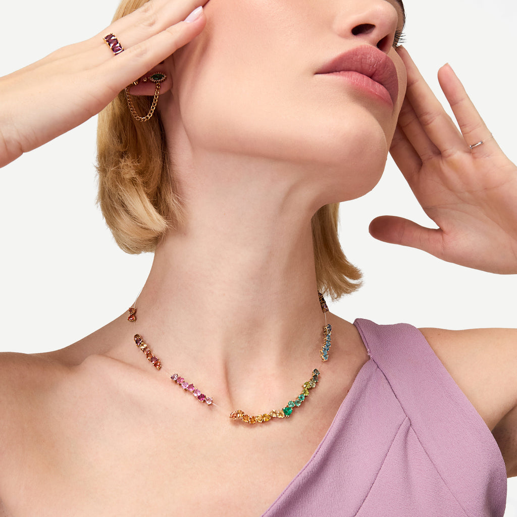 Colar Floating Hearts