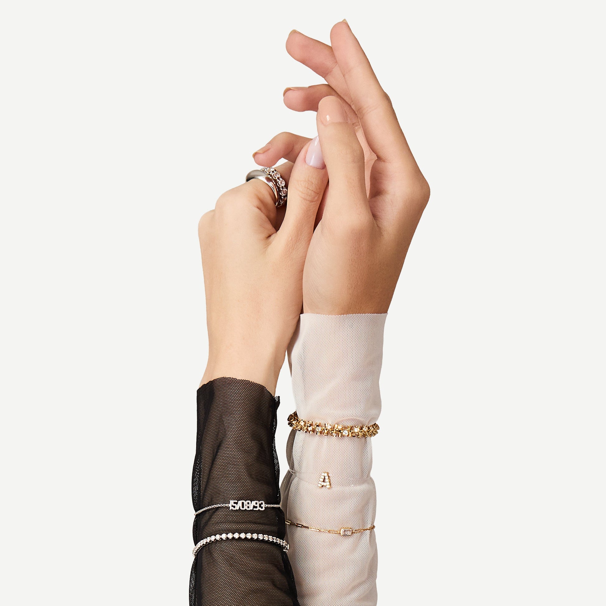 Pulseira Baguete Topázio Branco Ouro Amarelo