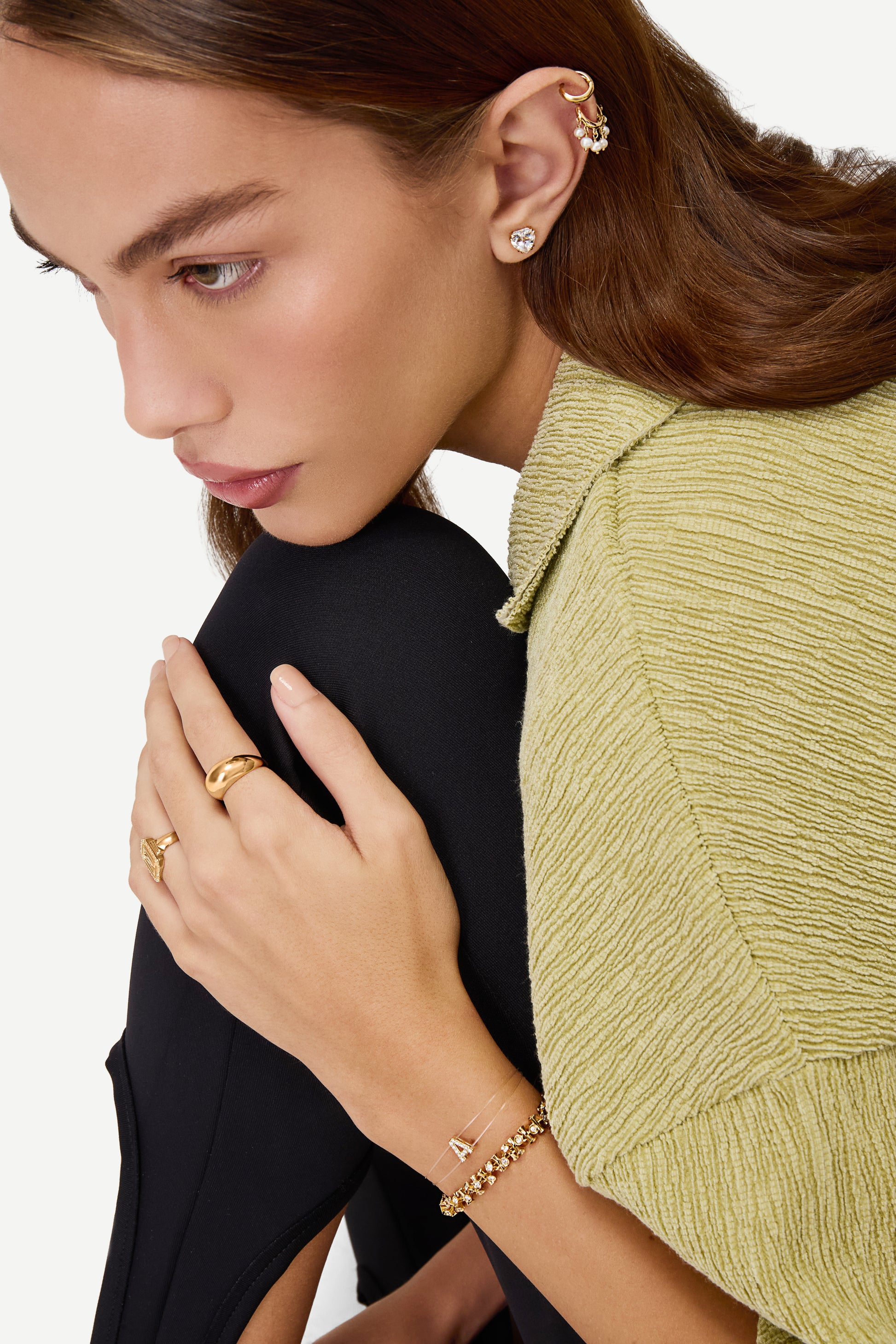 Argola Nina Ouro Branco Pérola