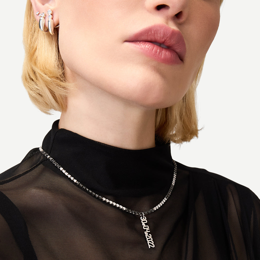 Colar Riviera De Diamantes Bicolor