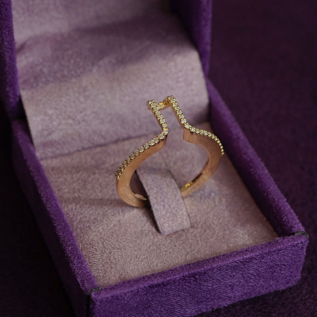 Oura Ring Jacket Pavê Ouro Amarelo