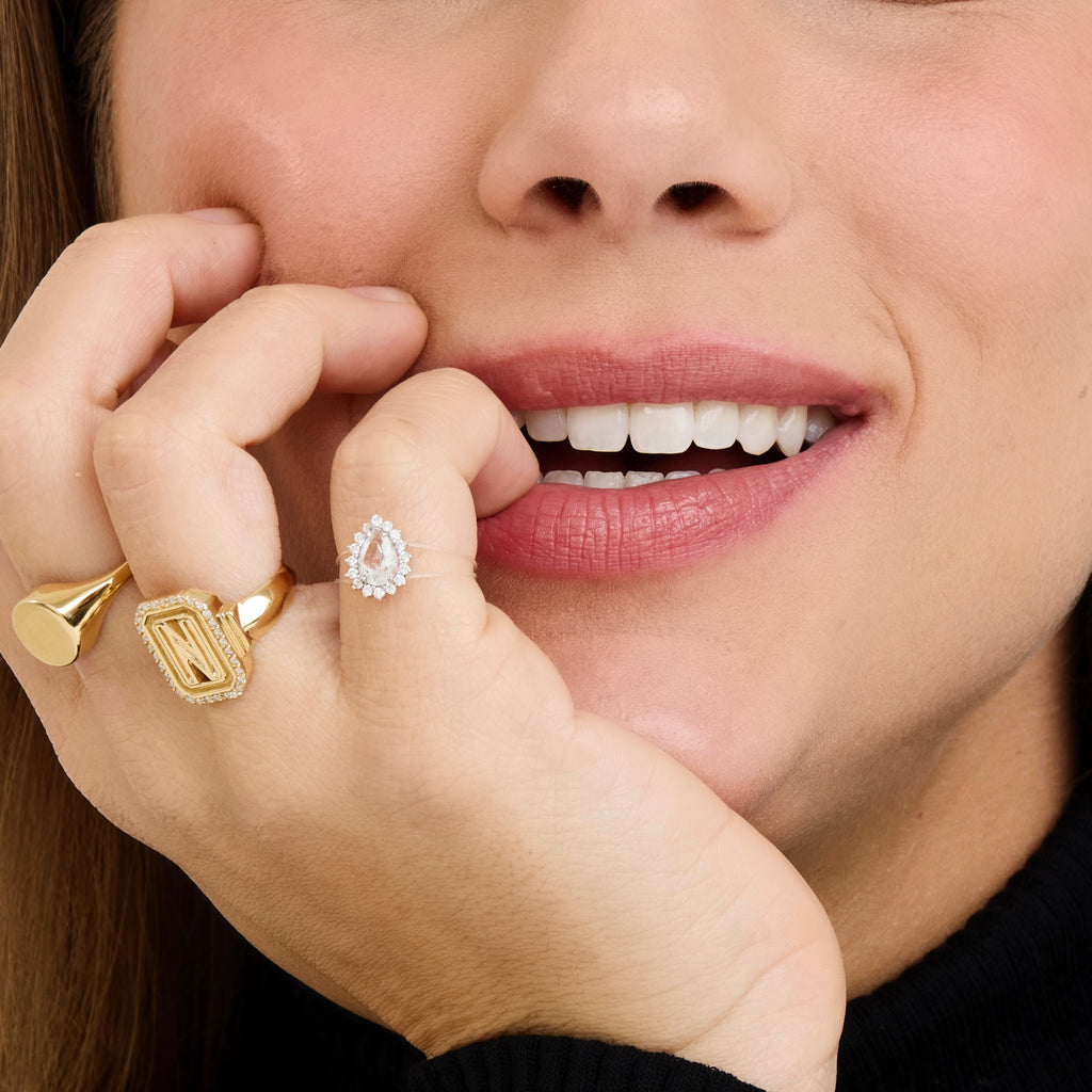 Anel Tita Incolor Ouro Branco