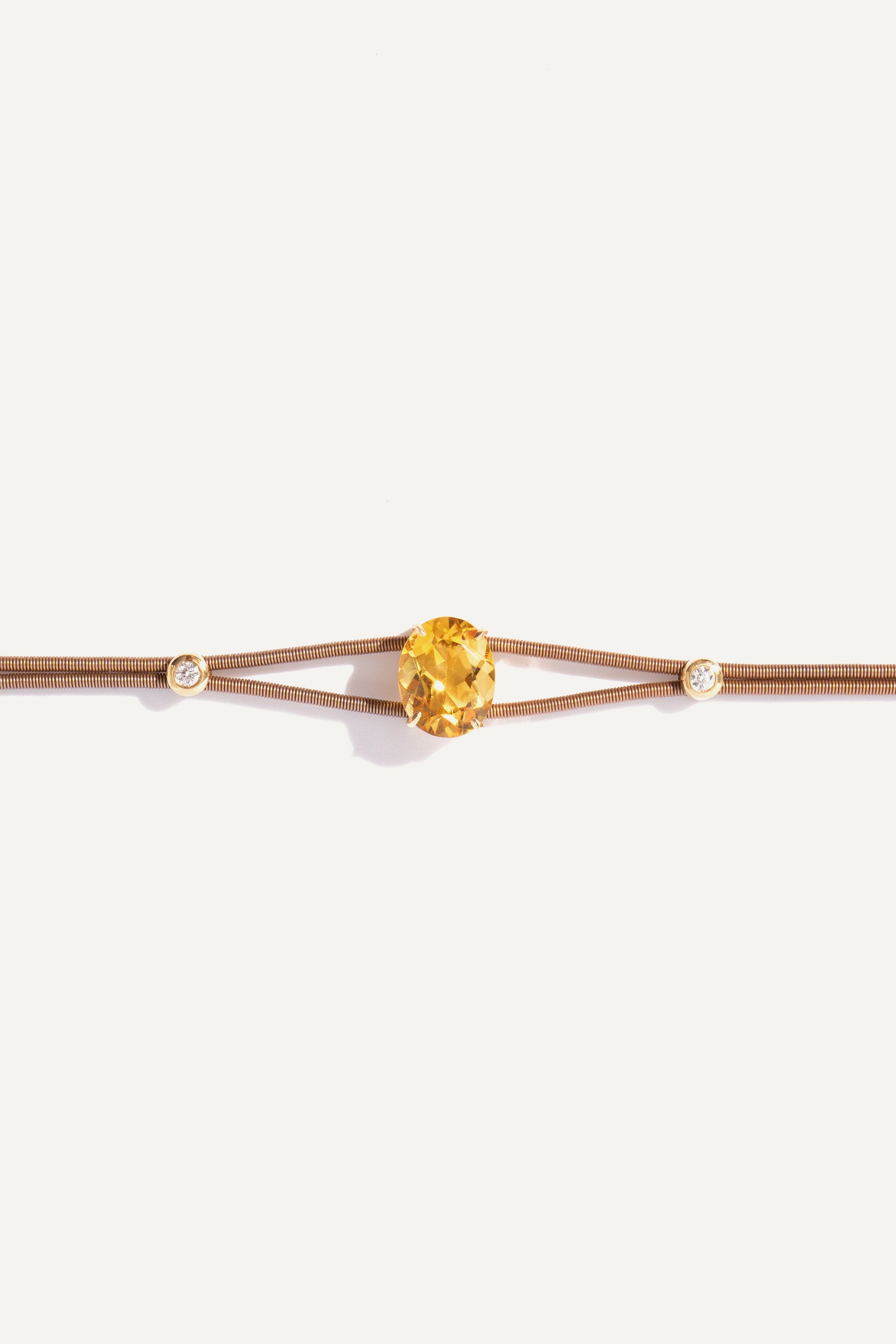 Pulseira Dora Citrino em Ouro Amarelo