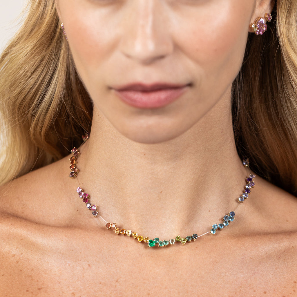 Colar Floating Hearts