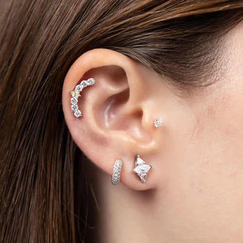 Piercing Ponto de Luz Grifa 3mm Ouro Branco