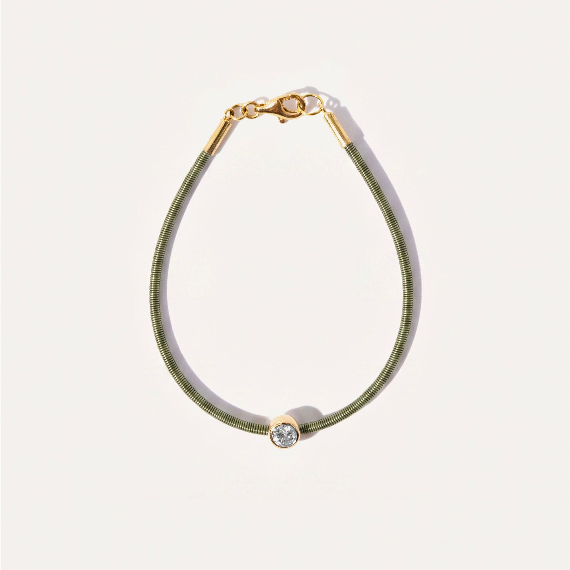 Pulseira Dora Solitário em Ouro Amarelo