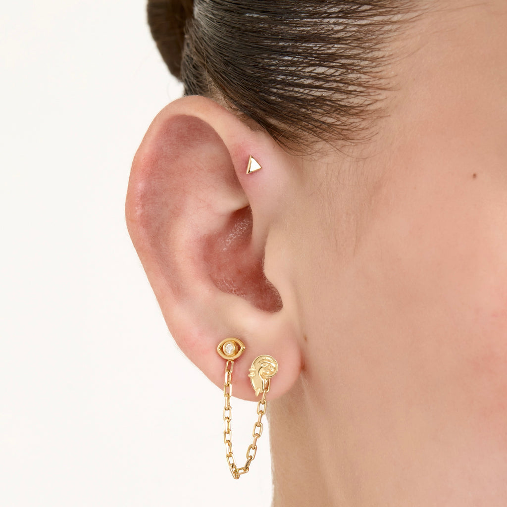 Piercing Triângulo Ouro Amarelo