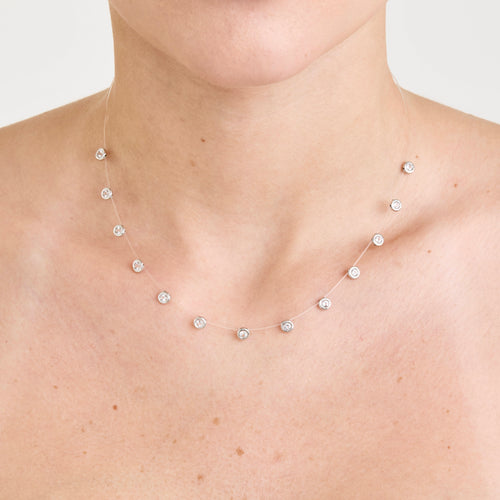 Colar Lola Incolor Ouro Branco