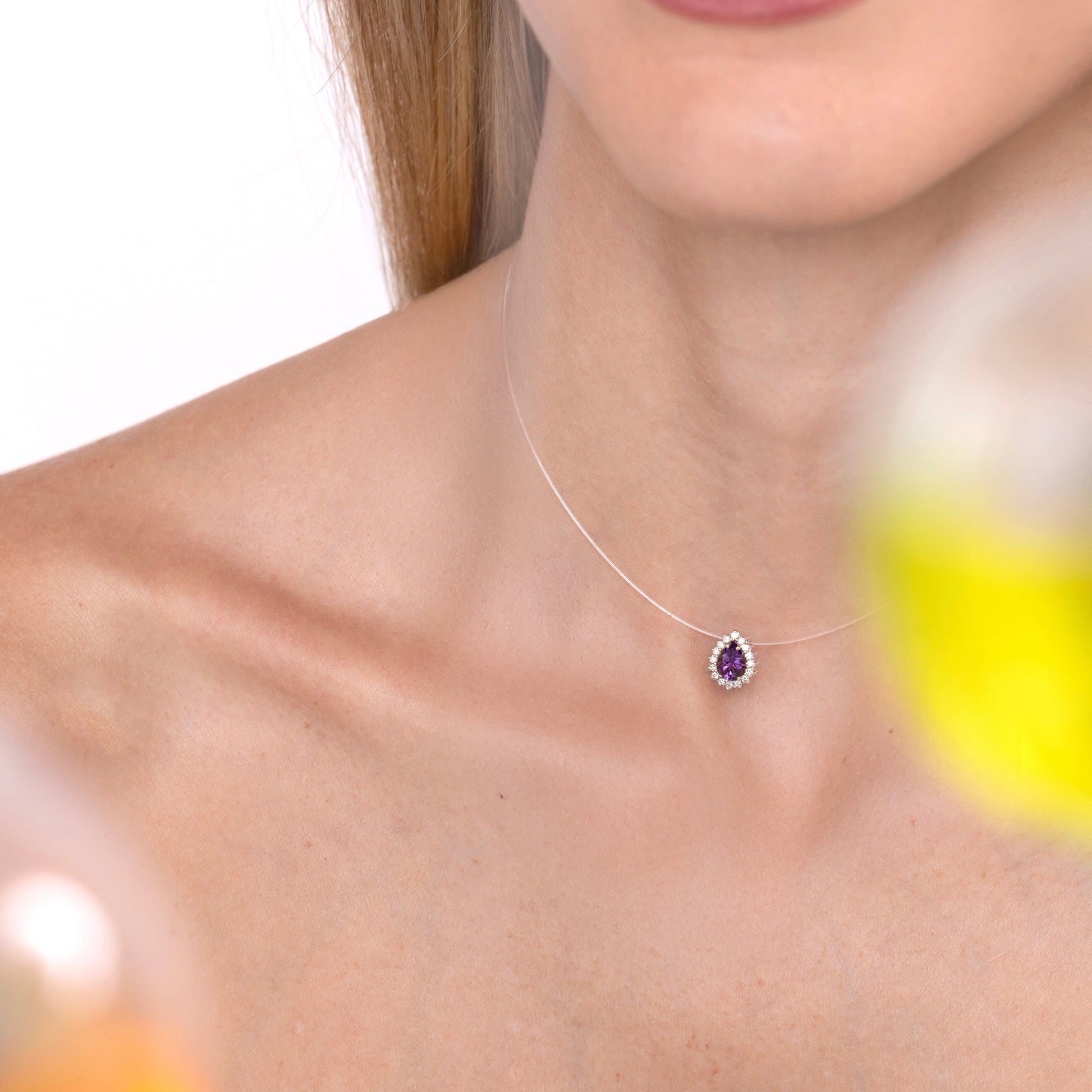 Colar Tita Ametista Ouro Amarelo