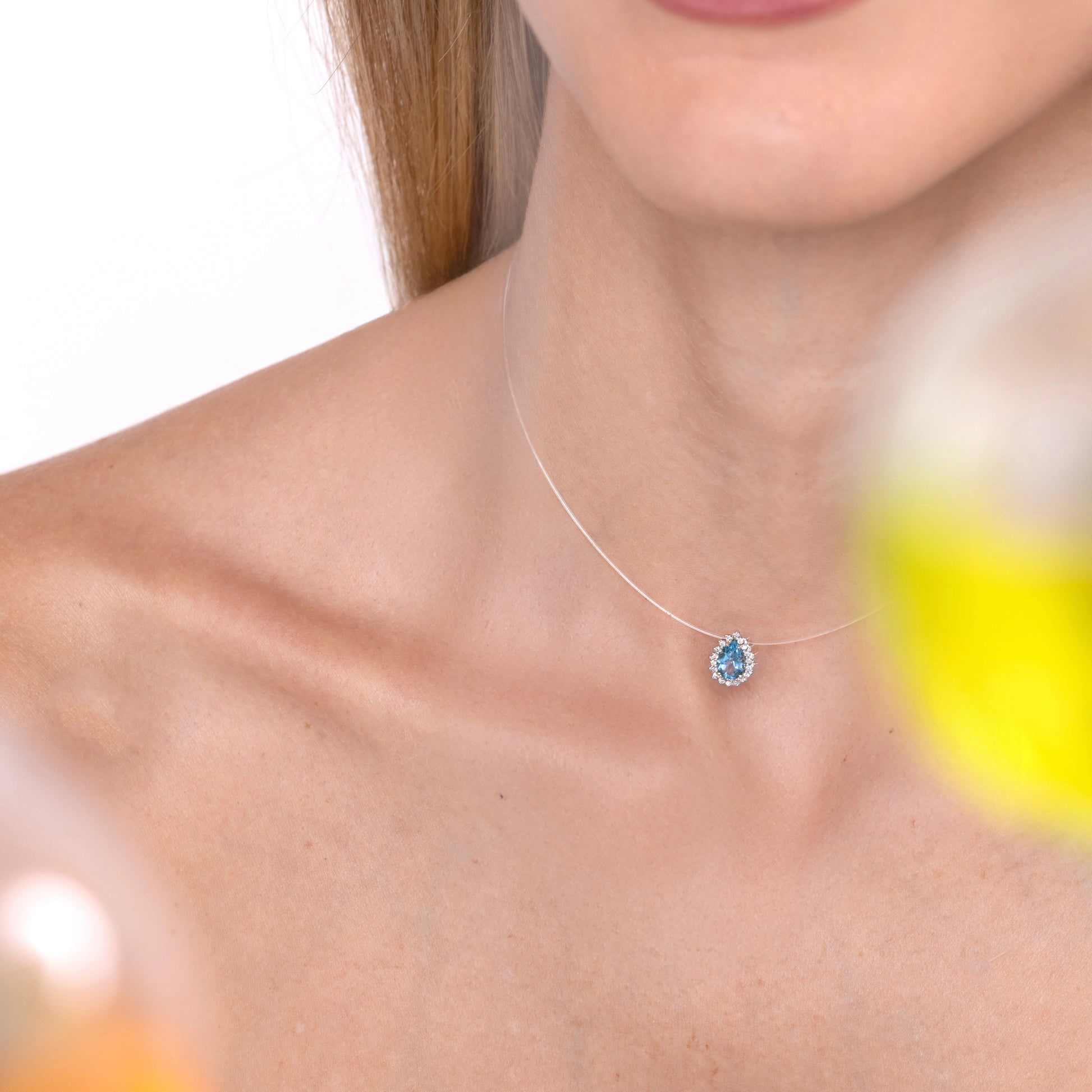 Colar Tita Topázio Azul