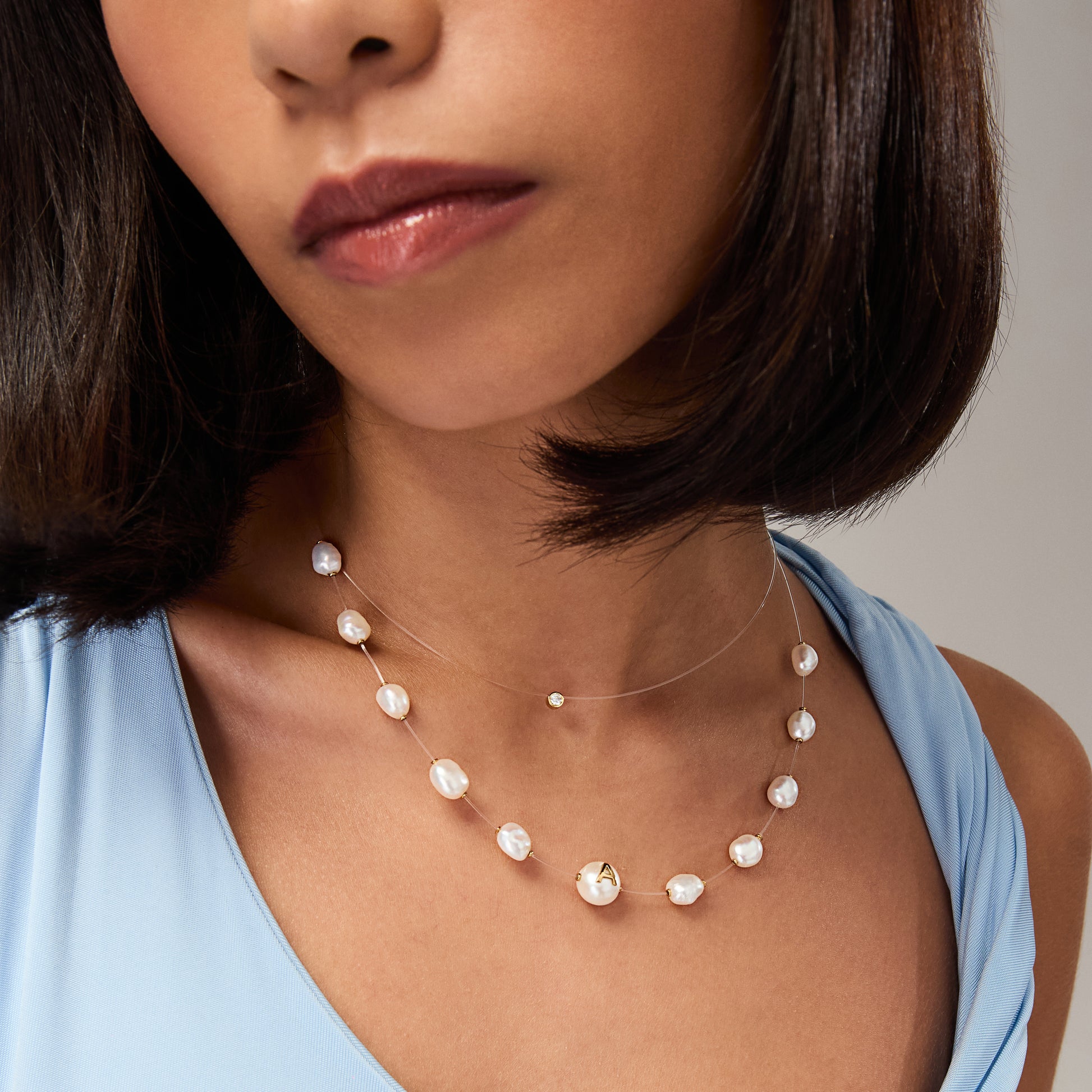 Colar Nylon Solitário Ouro Amarelo