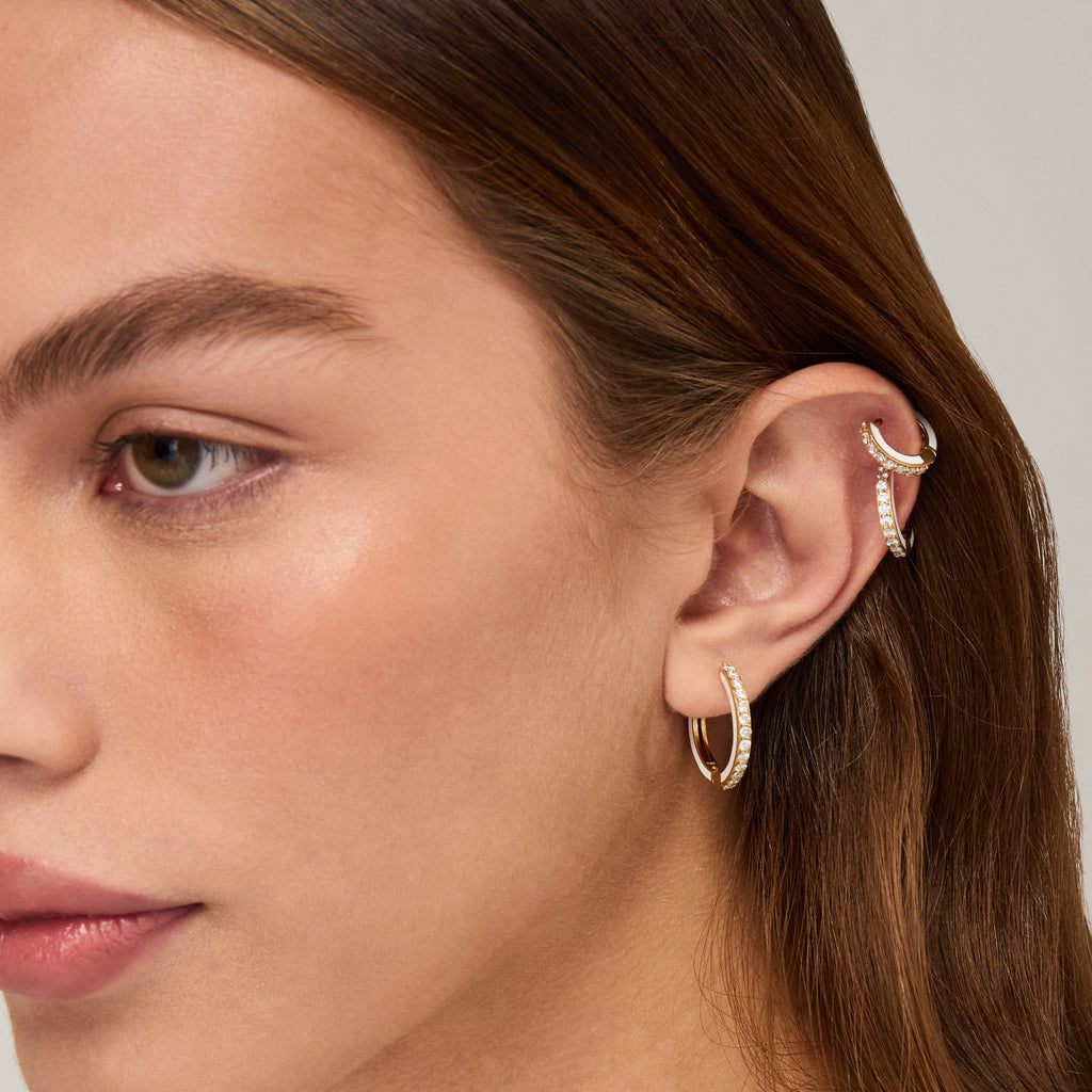 Argola Cesca Pavê M Ouro Amarelo