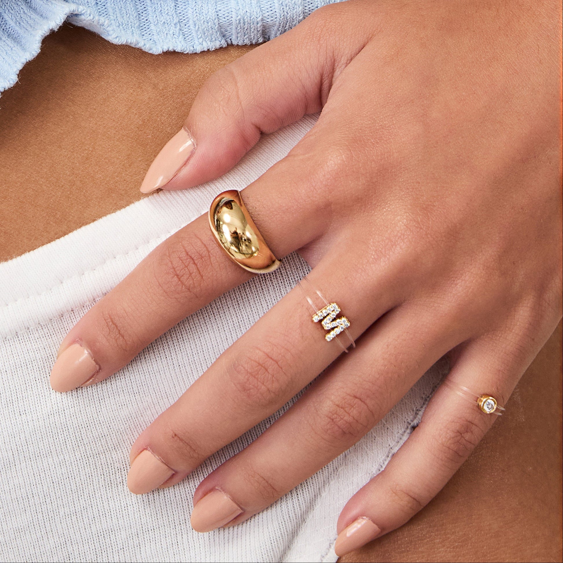 Anel Bubble Ouro Amarelo