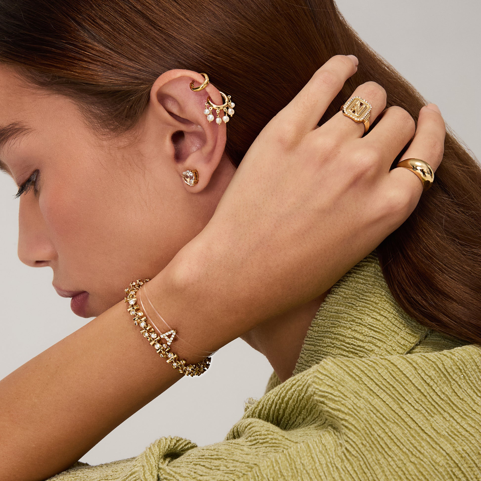 Anel Poppy Ouro Branco Diamante