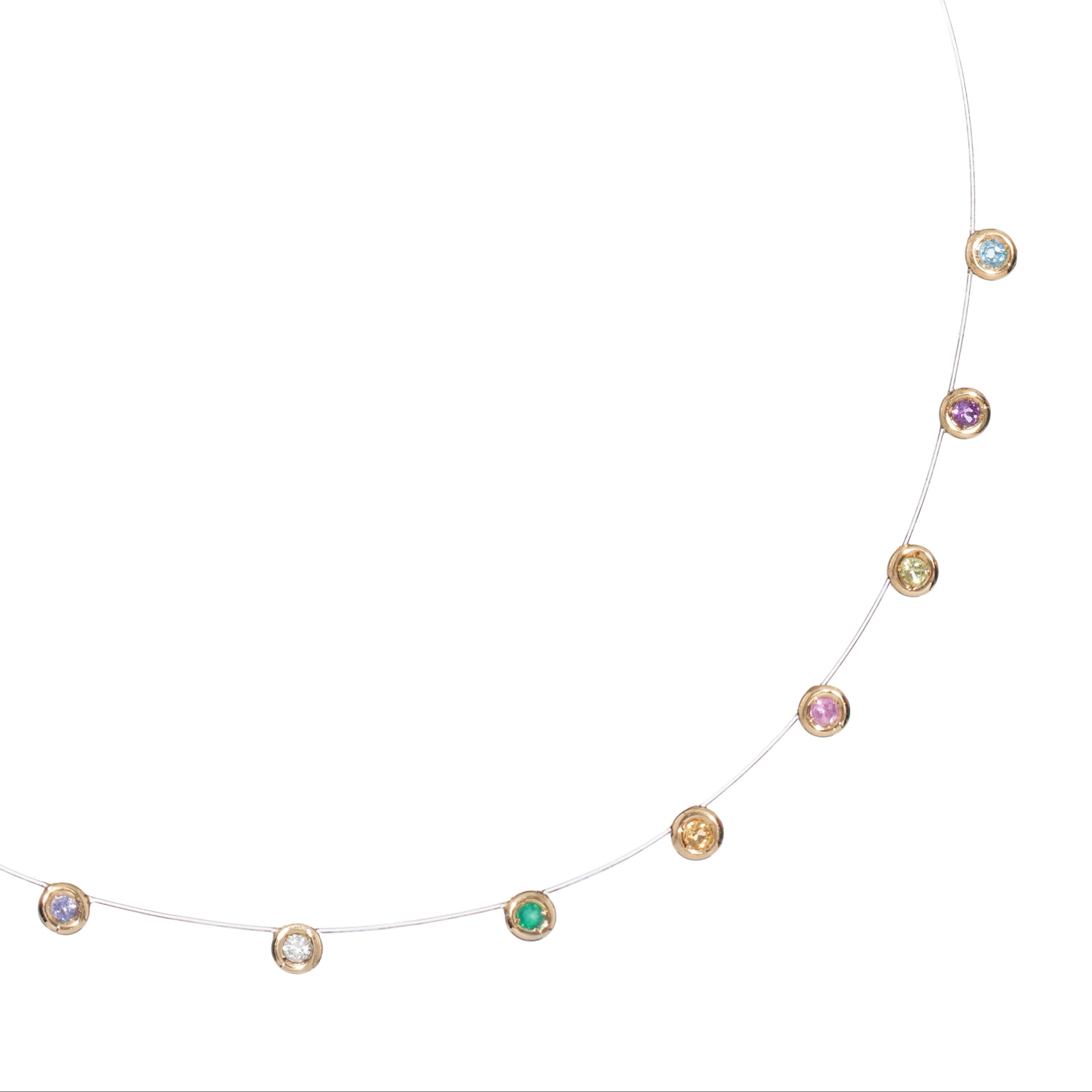 Colar Lola Colorido Ouro Amarelo