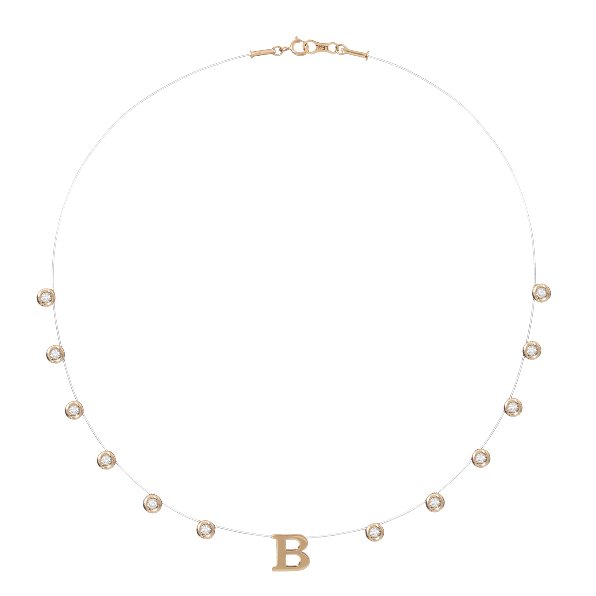 Colar Lola Inicial Incolor Ouro Amarelo