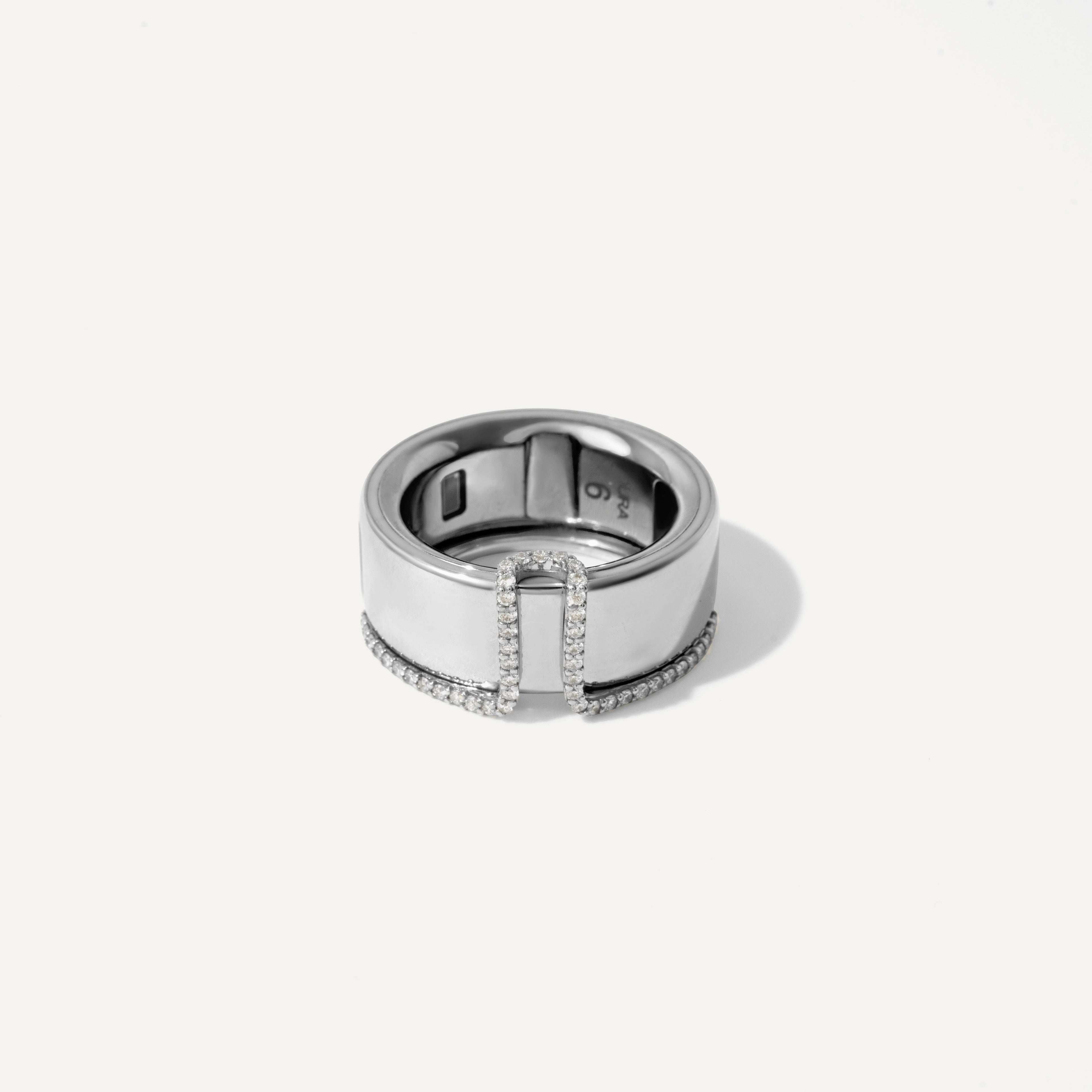 Oura Ring Jacket Pavê Ouro Branco