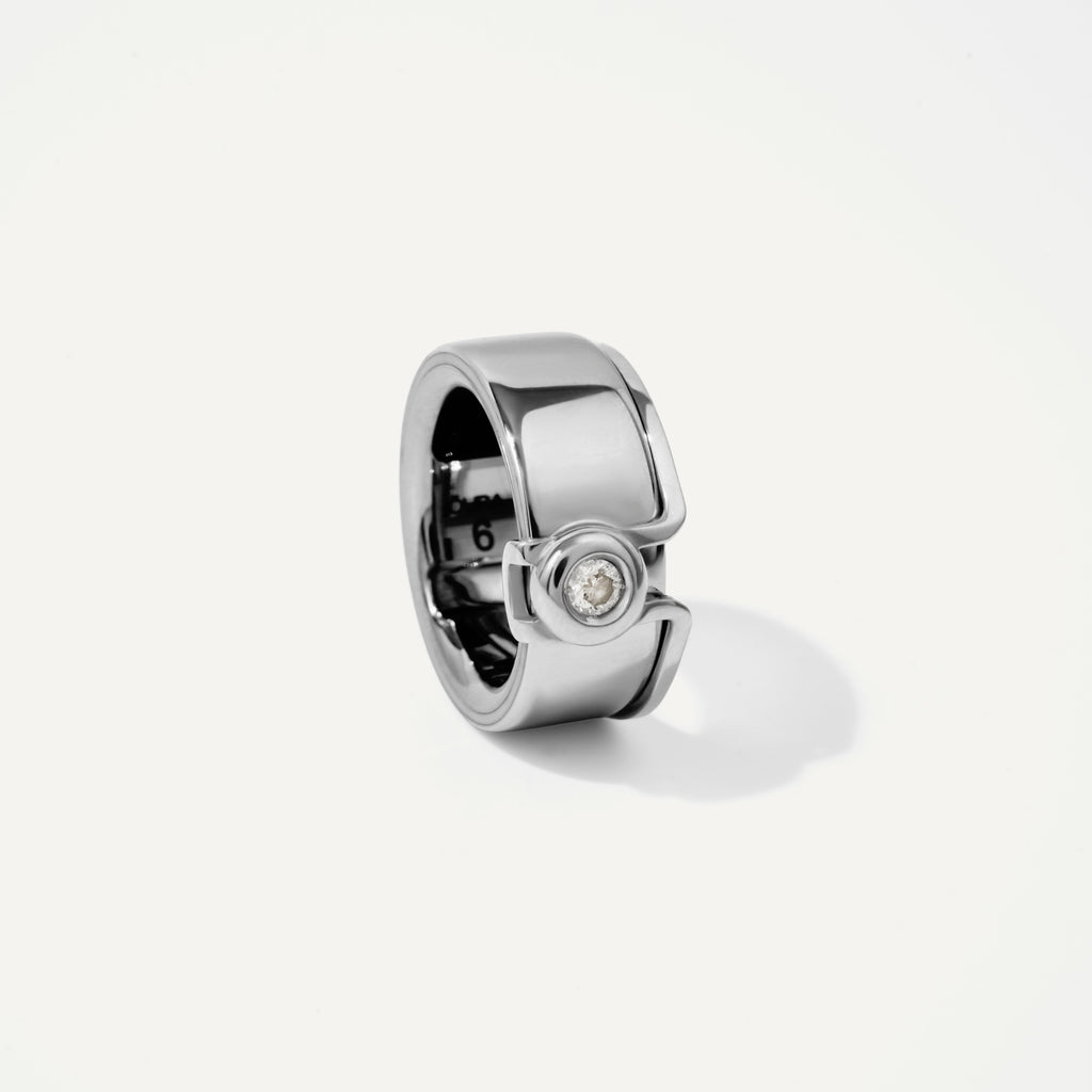 Oura Ring Jacket Ponto de Luz Ouro Branco