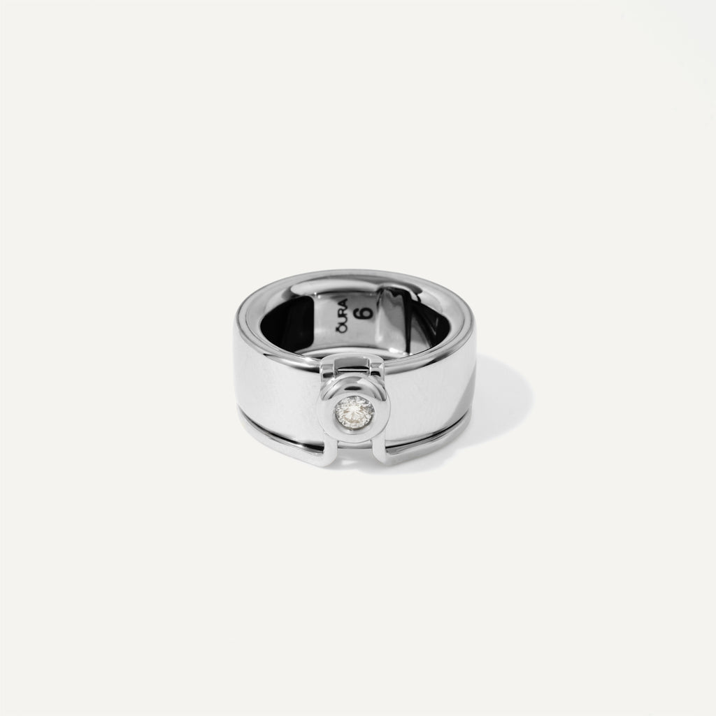 Oura Ring Jacket Ponto de Luz Ouro Branco