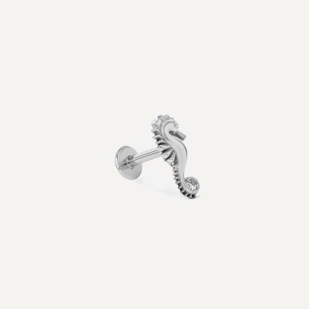 Piercing Cavalo Marinho Dot Ouro Branco