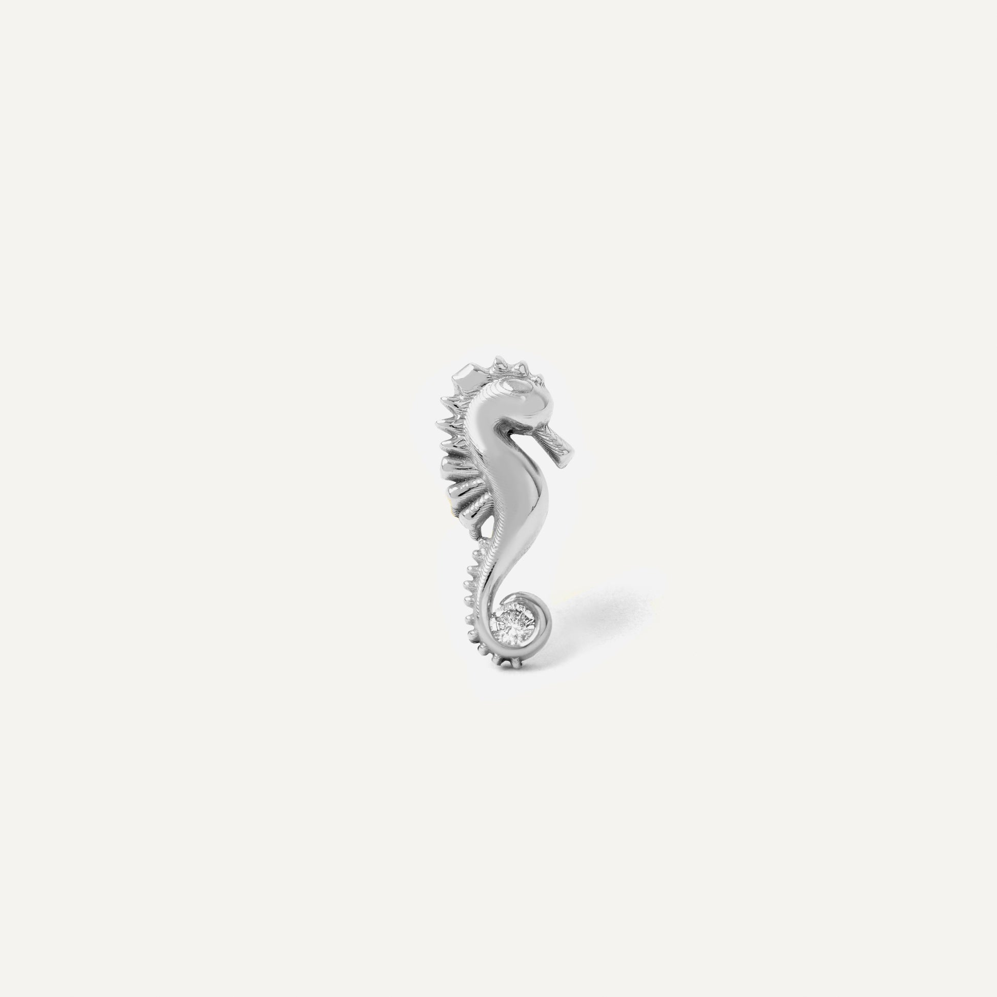 Piercing Cavalo Marinho Dot Ouro Branco