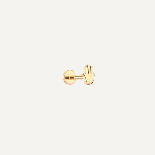 Piercing Mão De Hamsa Ouro Amarelo